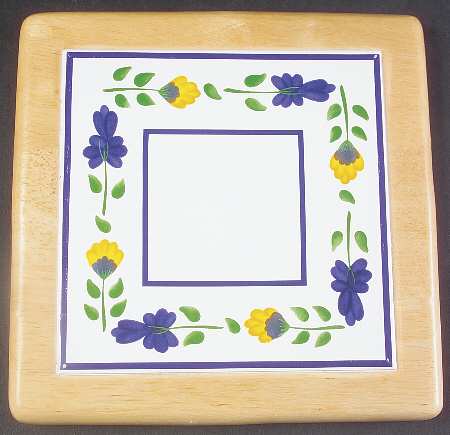 San Nicolo Square Wood Frame  Trivet