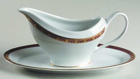 Rizieres Rouge Gravy Boat & Underplate/Relish