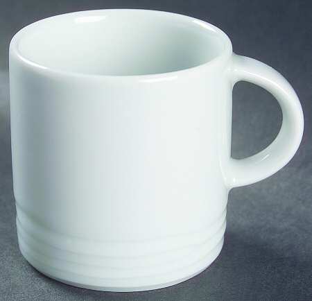 Glace White Flat Demitasse Cup