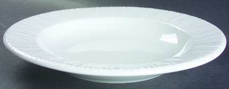 Glace White Large Rim Soup Bowl