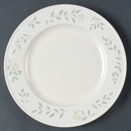 Sage Rye Flowers Salad Plate