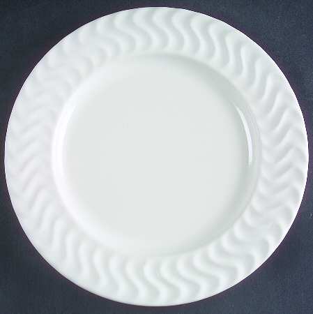 Tsunami White Salad Plate