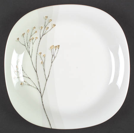 Green Flora Accent Salad Plate