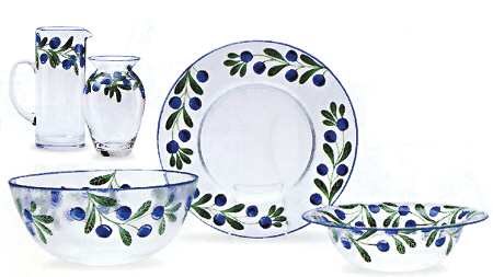 Berries 12" Round Glassware Platter