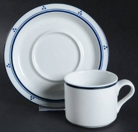 Fredriksborg Blue (Portugal) Flat Cup & Saucer Set