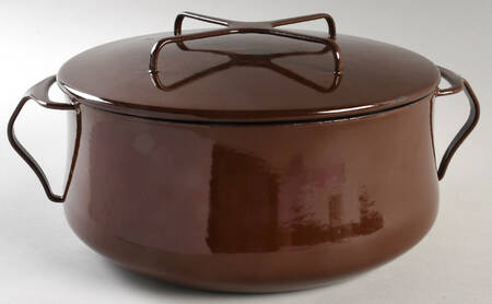 Kobenstyle Brown 6 Quart Metal Covered Casserole