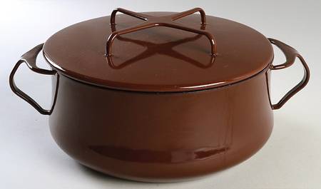 Kobenstyle Brown 4 Quart Metal Covered Casserole