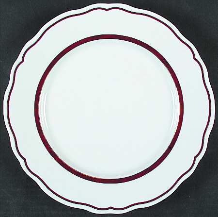Dome Maroon Dinner Plate