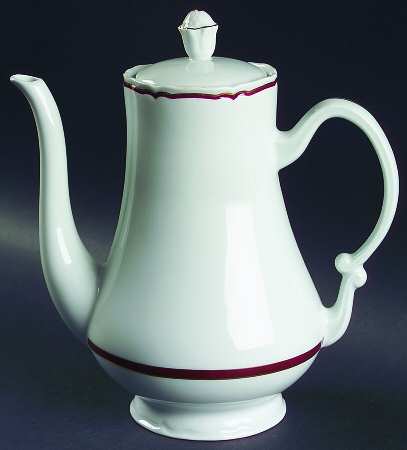 Dome Maroon Coffee Pot & Lid