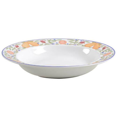 Fiance Fruits Rim Soup Bowl