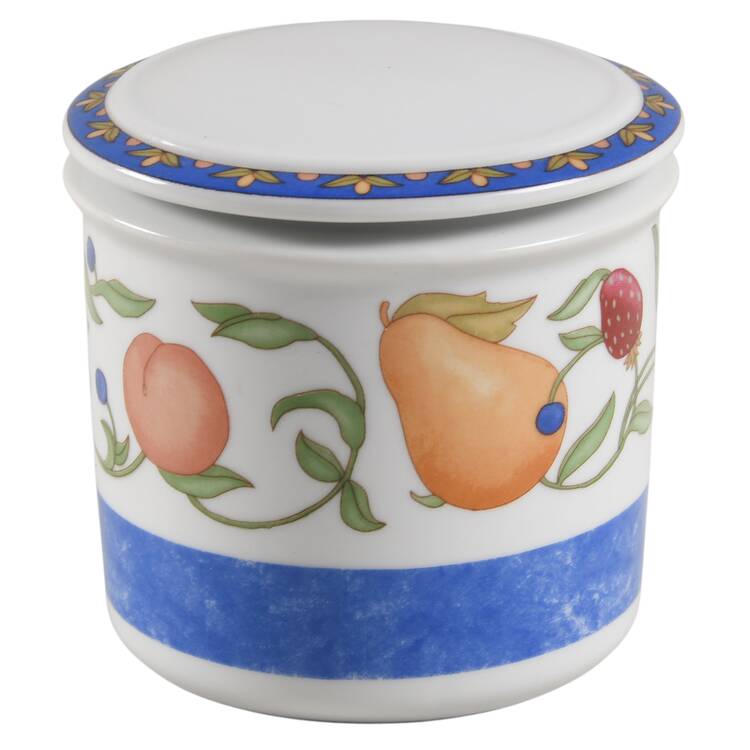 Fiance Fruits Sugar Bowl & Lid