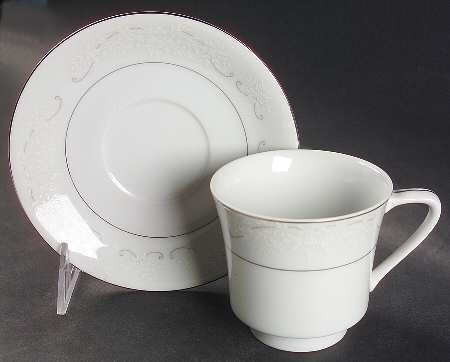 Florentine Footed Cup & Saucer Set