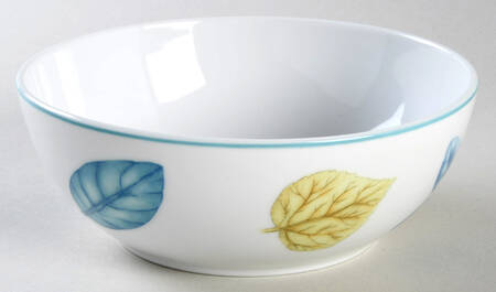 Foliage and Flowers (Non Marbled Rim) Coupe Cereal Bowl