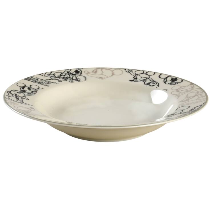 Mickey Mouse Sketch Rim Soup Bowl