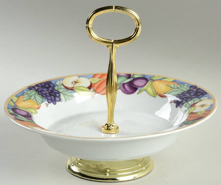 Cornucopia 6"-7" Handled Footed Nut Dish HC