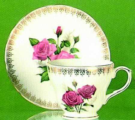 Summertime Footed Cup & Saucer Set