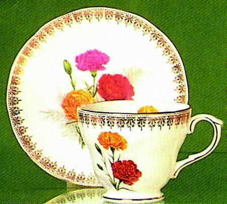 Summertime Footed Cup & Saucer Set