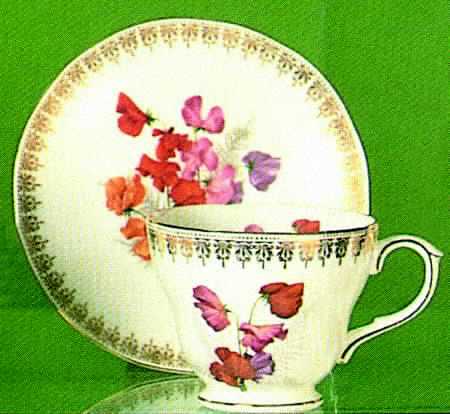 Summertime Footed Cup & Saucer Set