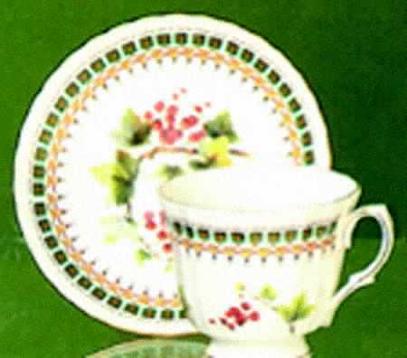 Kingsley Fruits Footed Cup & Saucer Set