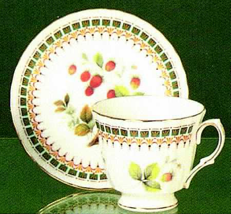 Kingsley Fruits Footed Cup & Saucer Set