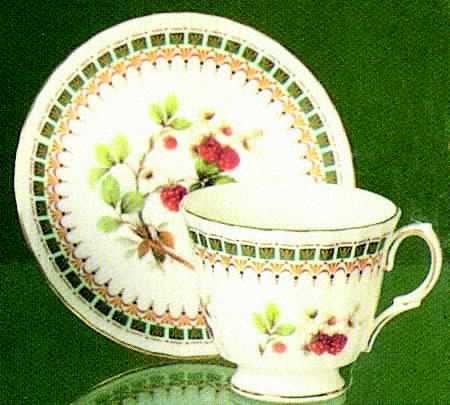 Kingsley Fruits Footed Cup & Saucer Set