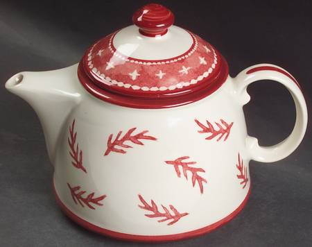 Nordic Knits Red Teapot & Lid