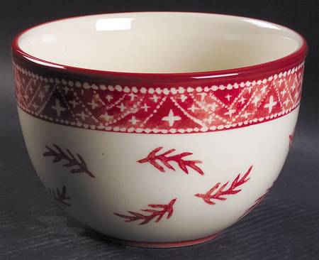 Nordic Knits Red 7" Round Vegetable Bowl by Dansk