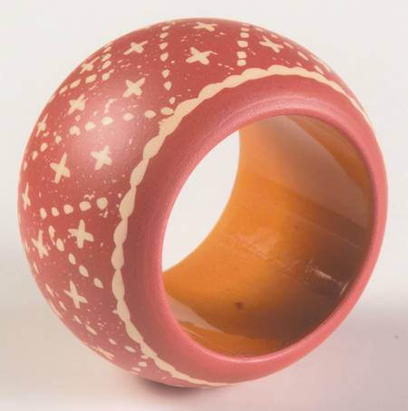 Nordic Knits Red Wood Napkin Ring