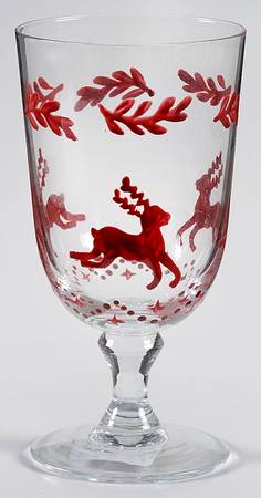 Nordic Knits Red Glassware Goblet by Dansk