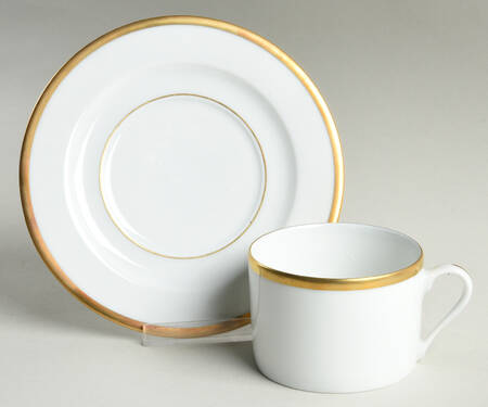 Senat Gold Flat Cup & Saucer Set
