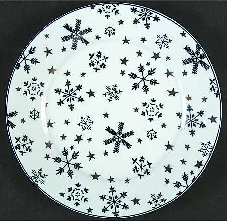Snowflake Accent Salad/Dessert Plate