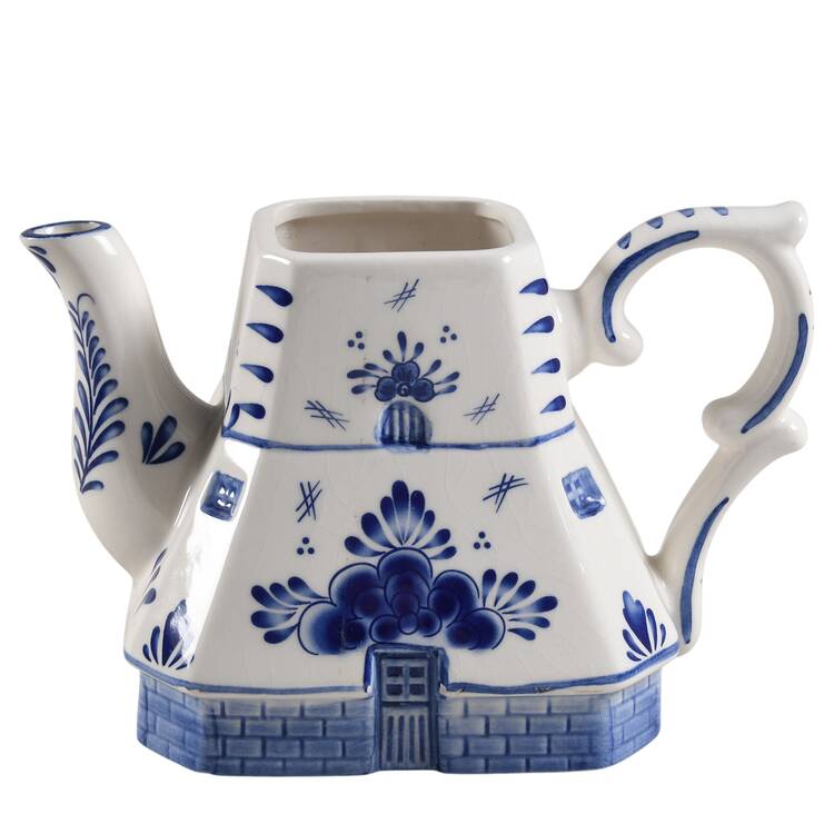 Delft Blue Figural Teapot No Lid