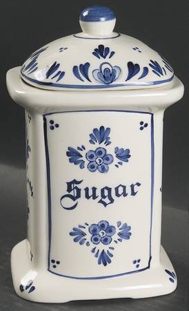Delft Blue Sugar Canister & Lid