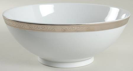 Trianon Platinum 11" Large Salad Serving Bowl