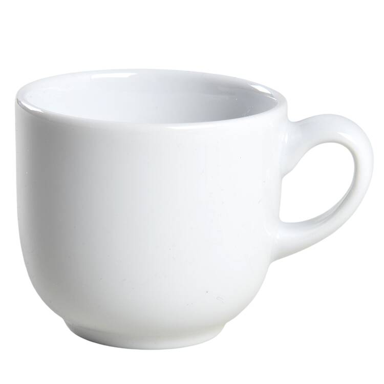 White Flat Demitasse Cup