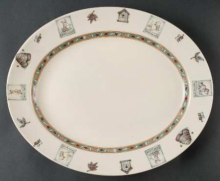 100 Acre Woods 14" Oval Serving Platter