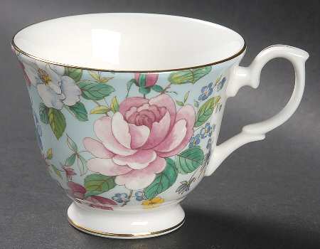 Chelsea Garden Ocean Blue (Scalloped) Footed Cup