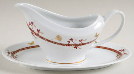 Ginkgo Gravy Boat & Underplate/Relish