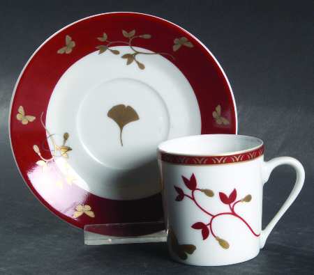 Ginkgo Flat Demitasse Cup & Saucer Set