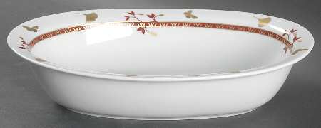 Ginkgo 10" Oval Vegetable Bowl