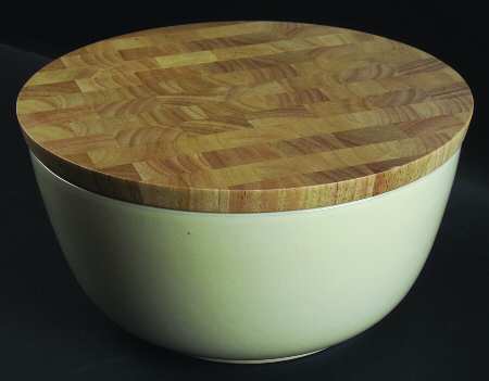 Flavour Vanilla Salad Bowl & Chop Board Lid 9"
