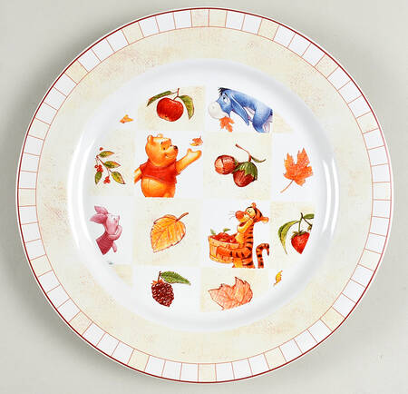 Winnie The Pooh (Red Grid Border) by Disney