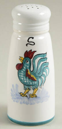 Green Rooster (Orvieto) Salt Shaker & Metal Lid