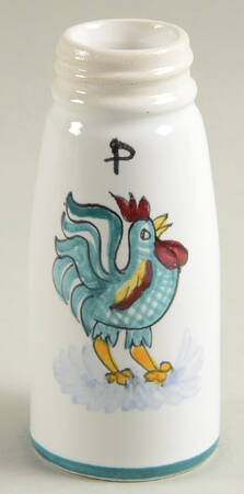 Green Rooster (Orvieto) Pepper Shaker No Metal Lid