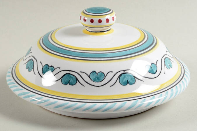 Green Rooster (Orvieto) Lid for Biscotti Jar