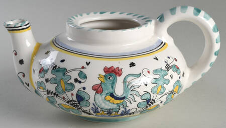 Green Rooster (Orvieto) Teapot No Lid