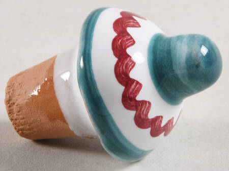 Green Rooster (Orvieto) Stopper for Vinegar Cruet