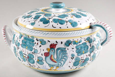 Green Rooster (Orvieto) Tureen & Lid w/Ladle