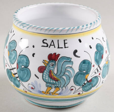Green Rooster (Orvieto) Salt Box No Lid