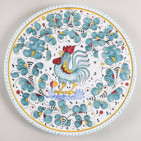 Green Rooster (Orvieto) Cake Plate
